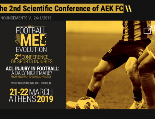 The 2nd Scientific Conference of AEK FC με θέμα τον πρόσθιο χιαστό σύνδεσμο